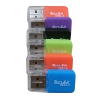 Lector de Tarjetas TF Portátil Mini Colorido USB |   Transferencia Rápida de Datos |   Externo |   Múltiples Ranuras para Tarjetas |   Regalo Promocional con Diseño Atractivo