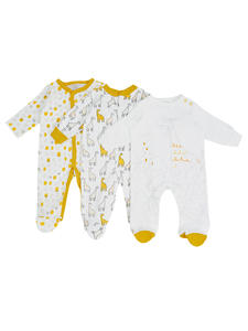 Conjunto de Tres Piezas de Algodón para Bebé, Diseño de Dibujos Animados, Cierre de Botón, Ropa para Gatear, Camiseta Base, <span class=keywords><strong>Pijama</strong></span> con Pies - Product Image 2