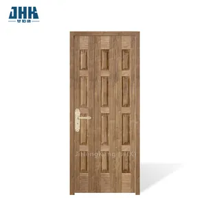 JHK-013 EV-Teak textura inacabada folheado portas interiores para casas porta interna de boa qualidade HDF moderno