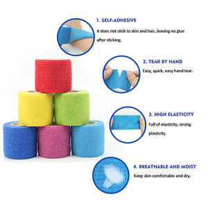 Bandage <span class=keywords><strong>de</strong></span> compression cohésif adhésif coloré pour les premiers soins, <span class=keywords><strong>bande</strong></span> <span class=keywords><strong>de</strong></span> sport élastique pour entorses et gonflement <span class=keywords><strong>de</strong></span> la cheville et du poignet - Product Image 6