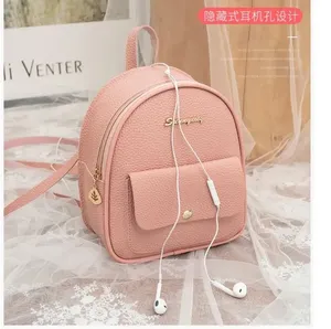 Mini sac à dos <span class=keywords><strong>femme</strong></span> en cuir PU, sac à bandoulière multifonction, petit sac à dos scolaire pour <span class=keywords><strong>femme</strong></span> L0510 - Product Image 2