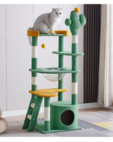 Commerce extérieur Vente directe usine LeChong Arbre à chat grand format style Cactus Modèle Wizard Oz-5 en panneau de densité avec griffoir et lit confortable