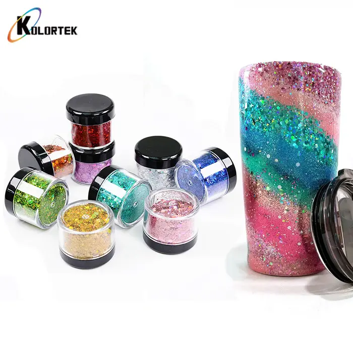 Bulk Brillante PET Belle CHunky Glitter per Tumbler Mestiere Vernice Del Chiodo Della Resina Decorazione di Festival Di Natale Glitters