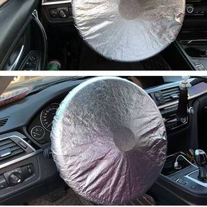 Venta al por mayor, parasol antiescaldado, aislamiento térmico, película de aluminio, cubierta para <span class=keywords><strong>volante</strong></span> de coche, cubierta antipolvo, accesorios interiores - Product Image 6