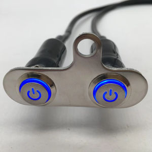 Accesorios para Motos, Interruptor de Motocicleta, Interruptor de Metal con Soporte de Acero Inoxidable, Interruptor de Luz LED para Faro Delantero - Product Image 1