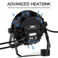 Projecteur LED DMX512 18x10W Pleine Couleur Quadri-en-un Haute Puissance IP65 Étanche CRI90 PAR Can pour Éclairage de Scène Extérieur