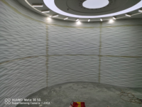Panneau mural en MDF plaqué chêne composite insonorisant, revêtement en bois ondulé 3D, lambris acoustique en bois pour la décoration intérieure