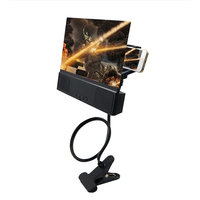 Nouveau Loupe d'écran 3D de 12 pouces avec support de bureau HD, amplificateur d'écran de téléphone portable avec haut-parleur, loupe d'écran 3D