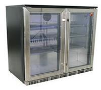 Réfrigérateur commercial pour bières, vitrine réfrigérée à double porte pour bar