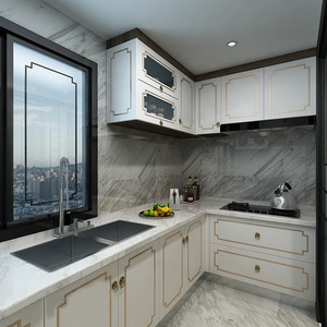 Úc thiết kế hiện đại rắn gỗ Cucina sơn mài prefab tủ bếp Nhà Thông Minh phẳng gói căn hộ vòi bản lề - Product Image 6