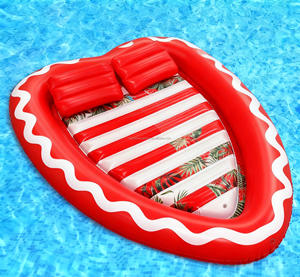 <span class=keywords><strong>Chaise</strong></span> <span class=keywords><strong>longue</strong></span> <span class=keywords><strong>gonflable</strong></span> en forme de cœur pour <span class=keywords><strong>piscine</strong></span>, matelas pneumatique avec oreiller, coussin de sommeil aquatique pour adultes - Product Image 4