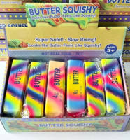 Jouet anti-stress en mousse PU coloré en forme de bâton de beurre de 14 cm pour filles et garçons
