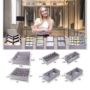 Organizzatore di abbigliamento in tessuto contenitore cubi divisore cassetto <span class=keywords><strong>per</strong></span> reggiseni e biancheria intima scatola organizzatore <span class=keywords><strong>armadio</strong></span> - Product Image 5