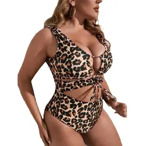 Женский купальник с леопардовым принтом