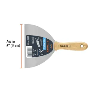 Maestro con 96 unità spatola flessibile 6 'con manico in legno, Truper - Product Image 3