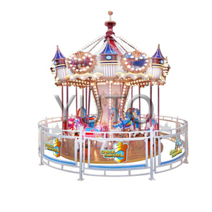 Tour de parc d'attractions en plein air 8 sièges Palais Carrousel | Prix d'usine Carnaval de luxe Manèges Merry Go Round Game à vendre - Product Image 1