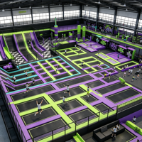 Aire de jeux intérieure personnalisée clé en main, trampoline géant, piscine à blocs de mousse, mur adhésif, jouets pour enfants, divertissement populaire pour les enfants