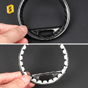 Shasha carbone volant menton Patch véritable Fiber de carbone intérieur accessoires pour Fiat <span class=keywords><strong>500</strong></span> <span class=keywords><strong>Abarth</strong></span> 595 2012 2013 2015 <span class=keywords><strong>2018</strong></span> 2019 - Product Image 3