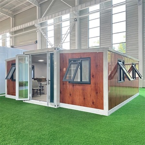 Edificio de apartamentos prefabricado personalizado Casas de módulo de contenedor expandible con diseño de grano de madera - Product Image 3