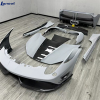Ferrari 458 için M Tarzı Modifiye Karbon Fiber Kaporta Kiti, Ön ve Arka Tamponlar, Çamurluklar, Yan Marşpiyeller, Motor Kaputu