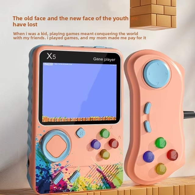 X5 500 in 1 Mini Game Handheld Player Portable Retro Video Console 8 Bit 3.0 Inch Color LCD Screen Wi-Fi Toy Gift