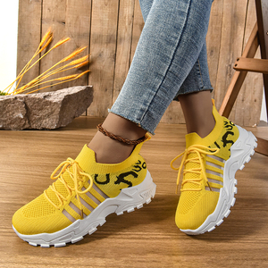 Tacones Altos para Mujer 2026, Cómodos, Suaves, Seguros, Estables, Ligeros, con Parte Superior de Tejido Fly Knit y Suela de PVC, para Otoño/Primavera - Product Image 1