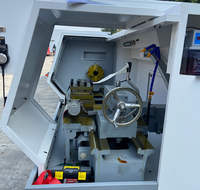 Petit tour cnc machine ptfe prototype tour d'usinage en plastique mini métal 3 axes tour cnc CK6140 * 750