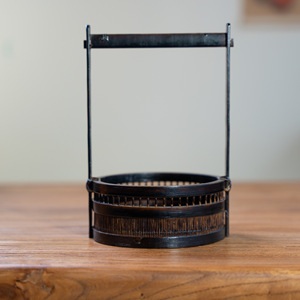 Bamboo Woven Flower Basket Rectangle Standing Type For Living Room Desktop Vase - Product Image 4