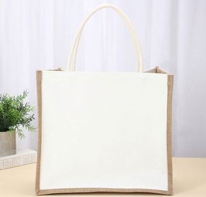 With Custom Logo Eco Friendly Laminated Jute Reusable Linen Beach <b>Bag</b> <b>Hessian</b> Shopping <b>Tote</b> <b>Bags</b> - Product Image 4