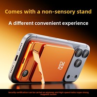 Batteries externes ultra-minces en ABS magnétiques 2-en-1 avec support sans fil, cordon et câble, charge rapide 20W, affichage numérique, 10000mAh, Type-C
