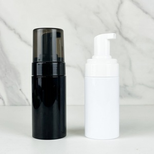 Cosmetic Facial Cleanser Mousse <b>Bottle</b> 100ml 120ml 150ml 200ml Black Silk Screen logo Plastic Soap Dispenser Foam <b>Pump</b> <b>Bottle</b> - Product Image 3