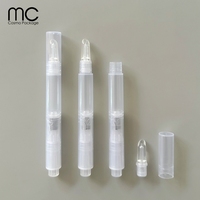 C202+B24 1ML 2ML 3ML 5ML 6ML 8ML 10ML Stylo vide en plastique coloré pour huile à cuticules avec pinceau interchangeable, pour l'emballage d'huile à ongles