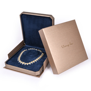 Scatola di Lusso Grande in Legno per Set di Gioielli all'Ingrosso Contenitore in Legno per Bracciale Orecchini Collana Anello Confezione Scatola Personalizzata per Gioielli - Product Image 1