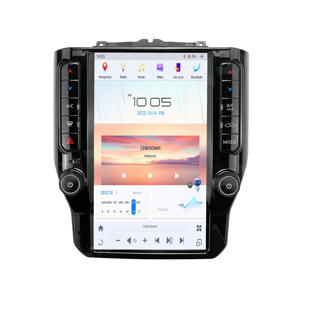 12 "Dodge RAM 2018-2021 için Android 11 8 + 128G Tesla tarzı araba multimedya oynatıcı GPS navigasyon araba radyo teyp kafa ünitesi