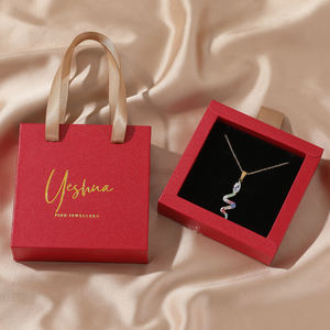 Boîte à bijoux portable avec tiroir coulissant personnalisable avec logo, pour bagues, colliers et boucles d'oreilles, emballage cadeau - Product Image 4