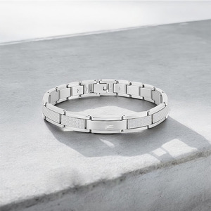 Nuevo Brazalete Curvo de Moda para Hombre, Brazalete de Acero Inoxidable Ajustable con Grabado de Cocodrilo - Product Image 2