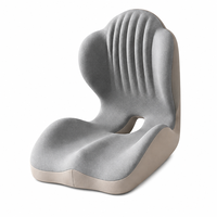 Coussin de siège intégré avec soutien dorsal en mousse à mémoire de forme pour chaise de bureau, chaise de bureau à domicile, chaise de voiture, chaise de gaming, soulagement du coccyx