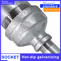Raccord réducteur en fonte malléable galvanisé avec filetage NPT, accouplement à faible teneur en fer pour conduites d'eau et de gaz, 1 pièce, fourniture d'usine