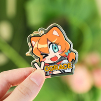Porte-clés en acrylique personnalisés avec un design mignon d'anime et de dessins animés, logo personnalisé, impression UV de haute qualité, finition brillante - Cadeau idéal