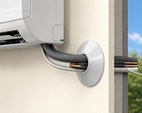 Garniture décorative en caoutchouc sur mesure pour l'entrée murale des tuyaux de climatisation