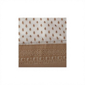 Sari de nailon Honey Lace Graceful, tela ligera, tonos vibrantes, blusa con estampado Butti, elegante y cómodo para fiestas - Product Image 1