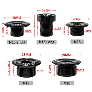Tornillo de Aluminio MTB M15/M18/M19/M20 para Brazo de Biela de <span class=keywords><strong>Bicicleta</strong></span>, Tapa de Cubierta de Biela para Plato y Manivela - Product Image 2