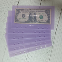 Style minimaliste A6 A7 A9 Zipless givré côté ouvert billet poche organisateur argent farce enveloppes portefeuille plastique argent enveloppes
