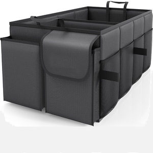 Caja de almacenamiento de maletero de coche plegable de gran capacidad, organizador Interior de vehículo, contenedor de almacenamiento de maletero trasero para suministros de coche - Product Image 1