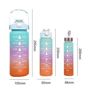 2L 0.9L 0.5L Home Edition 3-Piece Premium Gift Sports Water <b>Bottle</b> Festive Carnival Gift Plastic Straw Water <b>Bottle</b> - Product Image 5