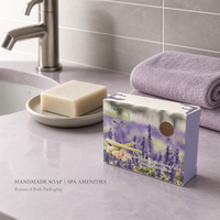 Boîte de savon artisanal compatible Braille, emballage en papier accessible pour savon fait main