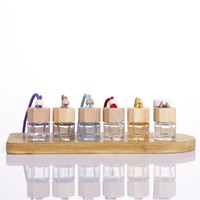 Botol Aromaterapi Kaca Berwarna Heksagonal 8ml Baru, Pengharum Mobil, Liontin Botol Parfum, Diffuser Mini Dalam Ruangan, Sampel Parfum