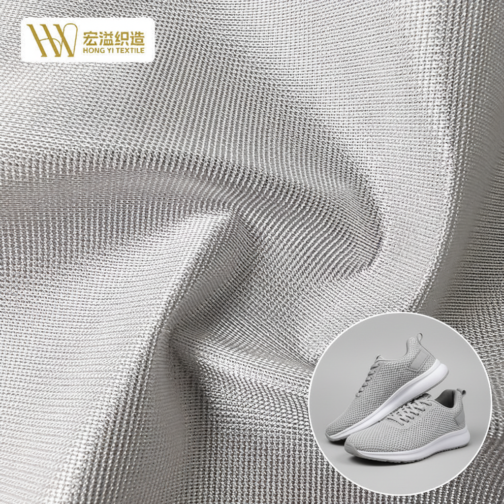 2026 New Custom Colors Breathable 100% Polyester Warp Knitted Single Layer Mesh Fabric for Shoes Lining