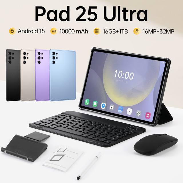 New Pad 25 Ultra Cross-border Tablet 10.1-inch 12+512GB Octa-core Chip 4G Calling Wi-Fi Long Battery Life for Foreign Trade