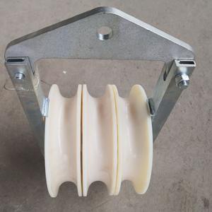 Carro de Alimentación de Alambre de Diámetro Pequeño, Rueda de Nylon, Rueda de Aluminio, Polea Recubierta de Goma, Rueda Simple, Tres Ruedas, para Transmisión - Product Image 3